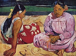 Painting of Tahitian Women on the Beach by Paul Gauguin—Musée d'Orsay