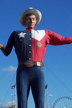 Big Tex presided over every Texas State Fair since 1952 until it was destroyed by a fire in 2012. Since then a new Big Tex was created.