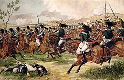 British troops fighting the French at Vimeiro