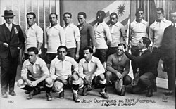 The Uruguayan team that won its first Gold Medal