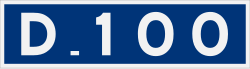 Highway shield of the D.100, a major state highway in Turkey.