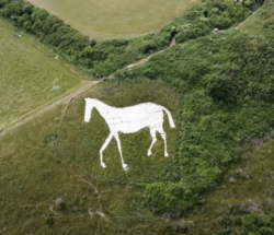The Litlington White Horse hill figure, is an example of land art