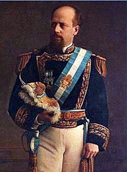 Roca with the presidential band in his first term (1880–86)