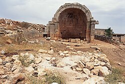View of sanctuary apse with diaconicon to the north