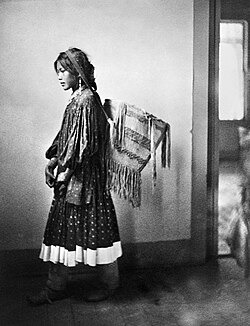 Apache girl with basket, 1902