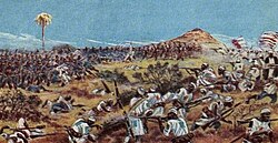 Troops from the Congo Free State defeating Mahdist troops at the Battle of Rejaf