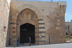 Aleppo city walls and the Gate of Qinnasrin, restored in 1256 by An-Nasir Yusuf