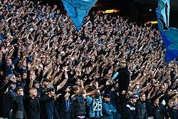 Djurgården supporters at Friends Arena in 2023