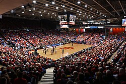 The University of Dayton Arena, which has hosted all First Four games since the round's inception in 2011 (except 2021), as well as its precursor, the single "play-in" game held from 2001 to 2010. As of 2026, the arena has hosted 143 tournament games, the most of any venue.