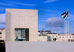 The mausoleum of Yasser Arafat, at the Palestinian Authority's headquarters in Ramallah