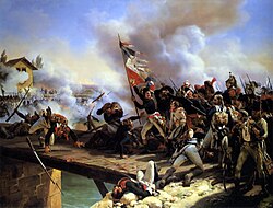 The Crossing of the Arcole Bridge by Horace Vernet, 1826. Napoleon's Italian campaigns reshaped the map of Italy