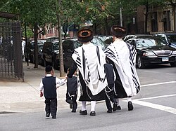 Haredi Jewish residents in Brooklyn,[2] and home to the US largest Jewish community, which with over 561,000 adherents living in the borough, is greater than Tel Aviv.[3]