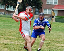 A game of hurling, DC Gaels versus Shamrocks during the Gaelic Games held in Philadelphia