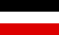 3:5 National flag and ensign of Nazi Germany (1933–1935). It used a slightly different aspect ratio than the previous flag of the German Empire. Along with this flag, the swastika flag of the Nazi Party was ordered to be flown.