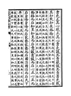 A page from a Siku Quanshu manuscript of the Great Learning from the Zhejiang University