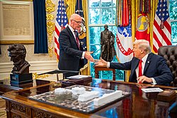 First Minister Swinney with U.S. President Donald Trump. The SNP increasingly supports Atlanticist institutions like NATO.