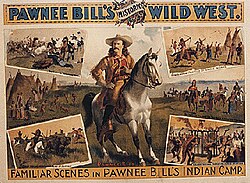 Poster for Pawnee Bill's Historic Wild West.