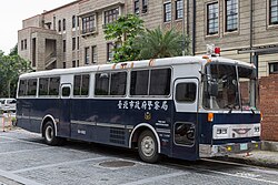 Police bus in Taipei, Taiwan (2014)