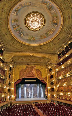 The interior of the Teatro Colón.