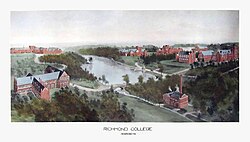 The campus of Richmond College in 1915, shortly after the transition to Richmond's West End.[15]