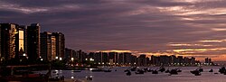 Fortaleza bay during sunset