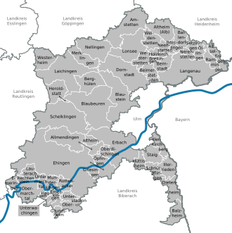 Clickable map of towns and municipalities in the district