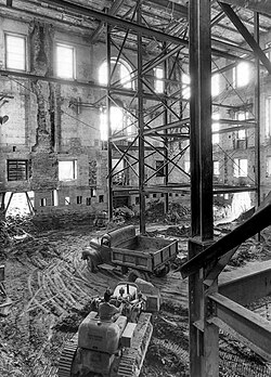 The Truman reconstruction between 1949 and 1952, which included a steel structure built within the White House's exterior shell