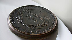 Medal of honour – cast-bronze – German Democratic Republic – "Gesamtdeutsche Olympiamannschaft – Melbourne 1956"