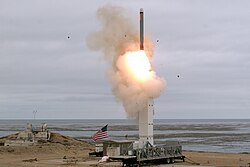 United States test firing a conventionally configured ground-launched medium-range cruise missile on 18 August 2019