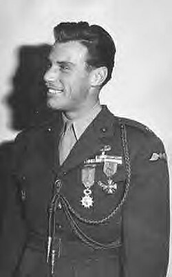 Former French Foreign Legion Lieutenant, and U.S. Marine Corps officer Peter J. Ortiz, who served in the European theater, often behind enemy lines