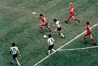 Diego Maradona and Argentina won 2–0 to knock Belgium out of the 1986 World Cup.