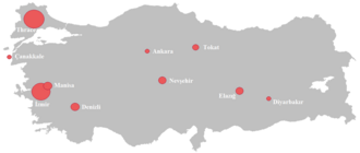 Wine-producing regions in Turkey