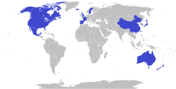 Countries in which Costco operates