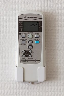 An air conditioning unit remote control