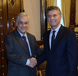 Macri with Chilean presidentSebastián Piñera (1949–2024) in 2017