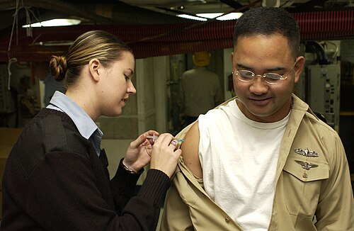 Giving an influenza vaccination
