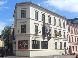 radiOrakel occupies the third floor and loft of the Blitz House in Oslo. Pictured in 2012.
