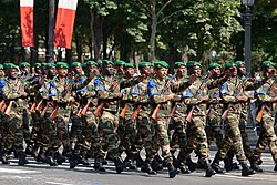 Malian soldiers at the 2013 Bastille Day parade in France
