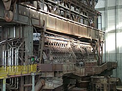 An open hearth furnace in the Museum of Industry in Brandenburg, Germany