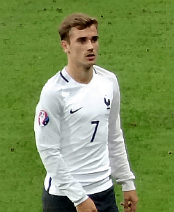 Griezmann playing for France at UEFA Euro 2016