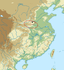 Approximate spread of the Erlitou culture in China