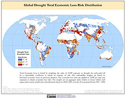 Global drought total economic loss risk