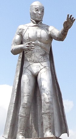 Mexican wrestler El Santo became a folk hero in that country and a statue of him stands in his home city of Tulancingo.