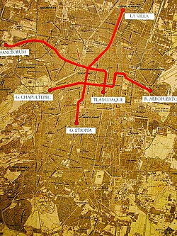 Original "Plan Maestro" for the Mexico City Metro