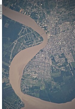 View of Paramaribo from space