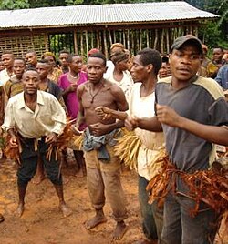 Dancers greet visitors to the East Region, 2006.