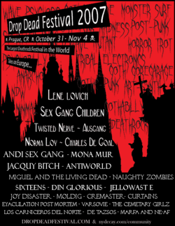 A poster for the 2007 Drop Dead Festival