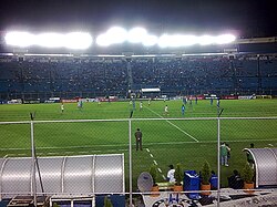 Cruz Azul against Herediano in the 2009–10 CONCACAF Champions League.