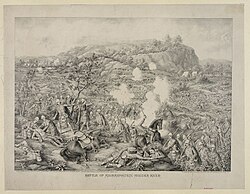 Contemporary British sketch of the battle