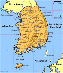 Map of South Korea